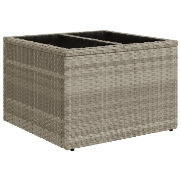 Set mobilier de grădină cu perne, 8 piese gri deschis poliratan - Img 3