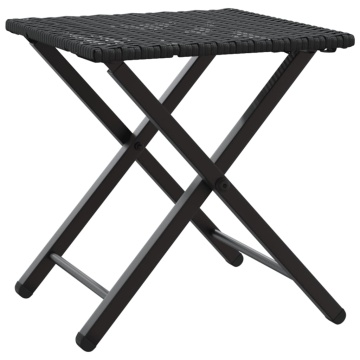 Set mobilier de grădină, pliabil, 5 piese, negru, poliratan - Img 5