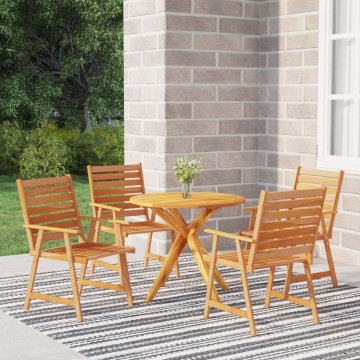 Set mobilier grădină, 5 piese, lemn masiv de acacia - Img 1