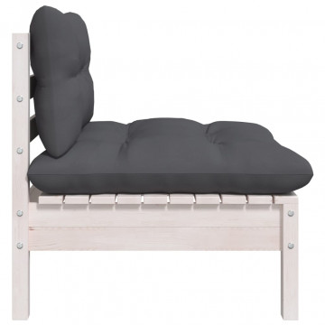 Set mobilier grădină cu perne, 7 piese, lemn masiv de pin - Img 7
