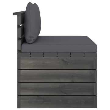 Set mobilier grădină din paleți cu perne, 2 piese, lemn de pin - Img 4