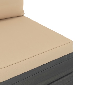 Set mobilier grădină din paleți cu perne, 2 piese, lemn de pin - Img 6
