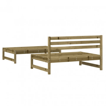 Set mobilier relaxare de grădină, 2 piese, lemn de pin tratat - Img 3
