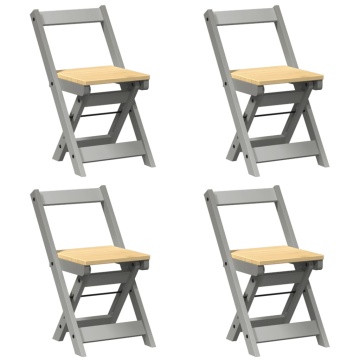 Set mobilier tip fluture Corona, pliabil 5 piese gri lemn pin - Img 8