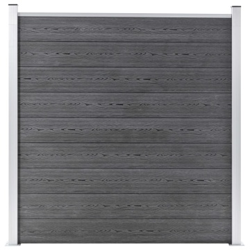 Set panouri gard, 1 pătrat + 1 oblic, gri, 273x186 cm, WPC - Img 5