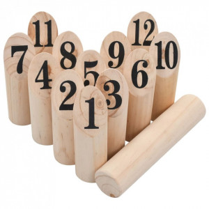 Set pentru joc Kubb cu numere, lemn - Img 3