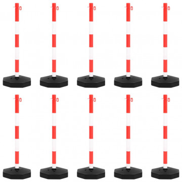 Set stâlp semnalizare trafic, cu lanț din plastic de 10 m - Img 1