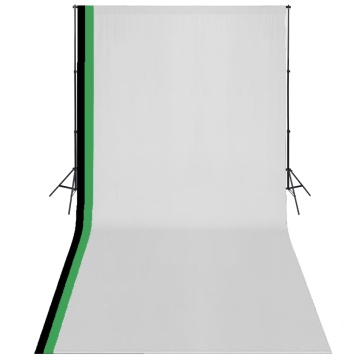 Set studio foto cu 3 fundaluri de bumbac, cadru reglabil, 3x6 m - Img 1