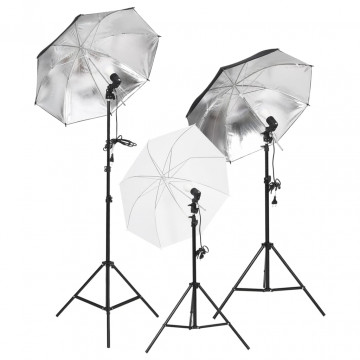 Set studio foto cu lumină, fundal și reflector - Img 2