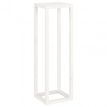 Set suport de plante, 3 piese, alb, lemn masiv de pin - Img 6