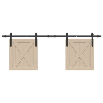 Set uși glisante pentru dulap 152,5 cm oțel carbon - Img 1