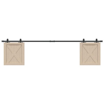Set uși glisante pentru dulap 213 cm oțel carbon - Img 1
