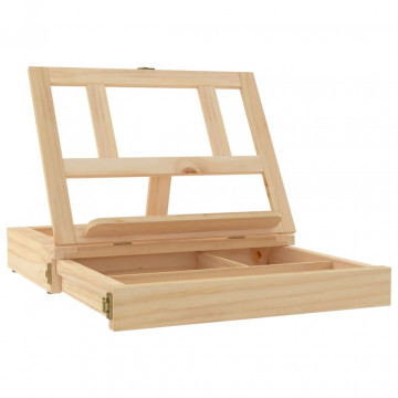 Șevalet de masă cu sertar, 33,5x25,5x7 cm, lemn masiv de pin - Img 3