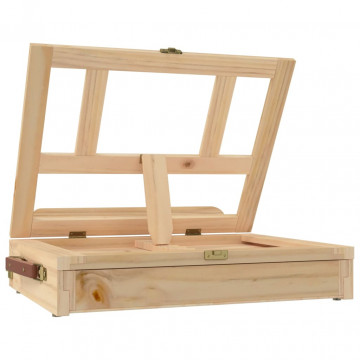 Șevalet de masă cu sertar, 33,5x25,5x7 cm, lemn masiv de pin - Img 5