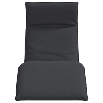 Șezlong pliabil negru 175x54x8,5 cm țesătură Oxford - Img 4