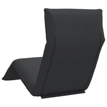 Șezlong pliabil negru 175x54x8,5 cm țesătură Oxford - Img 5