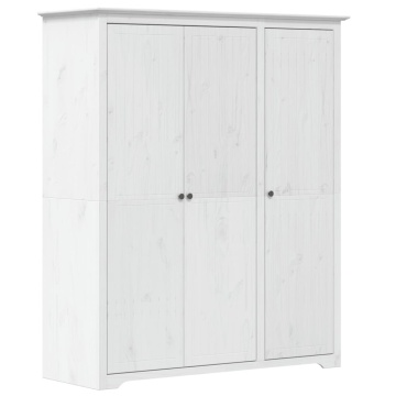 Șifonier BODO, alb, 146x53,5x173 cm, lemn masiv de pin - Img 2
