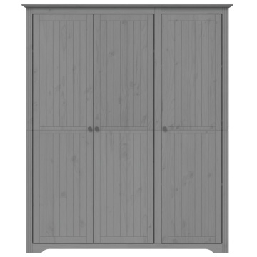 Șifonier BODO, gri, 146x53,5x173 cm, lemn masiv de pin - Img 3