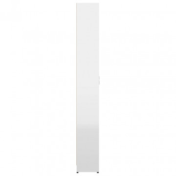 Șifonier de hol, alb extralucios, 55 x 25 x 189 cm, PAL - Img 7