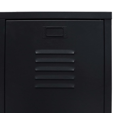 Șifonier, stil industrial, 67 x 35 x 107 cm, negru, metal - Img 5