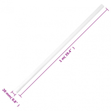 Șine de cabluri cu cleme, Ø20 mm, 10 m, PVC - Img 6