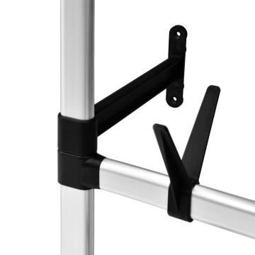 Sistem șifonier telescopic, cu bare și raft, aluminiu - Img 7