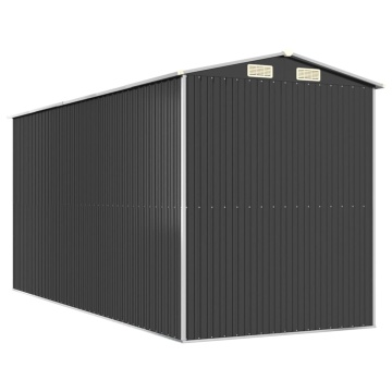 Șopron de grădină, antracit, 192x440x223 cm, oțel galvanizat - Img 5