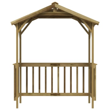 Șopron pentru grătar, 163,5x93x210 cm, lemn de pin tratat - Img 3