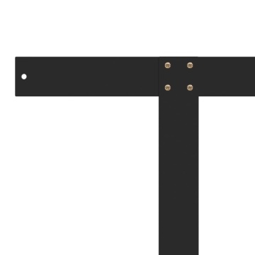 Spătar pentru canapea din paleți, negru, 110 cm, fier - Img 7