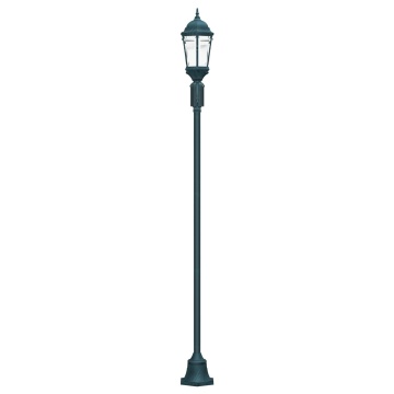 Stâlp de lumină pentru grădină cu 2 lămpi E27 Verde 220 cm Aluminiu - Img 4