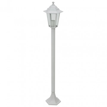 Stâlp iluminare grădină, 6 buc., alb, 110 cm, aluminiu, E27 - Img 2