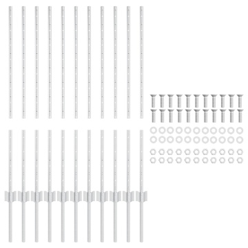Stâlpi de Fencing 22 pcs Canal U 100 cm Oțel Zincat - Img 3