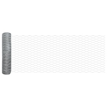 Stâlpi de gard 11 pcs U-Channel 60 cm Oțel zincat, Gard hexagonal 0,6x25 m Oțel zincat - Img 4