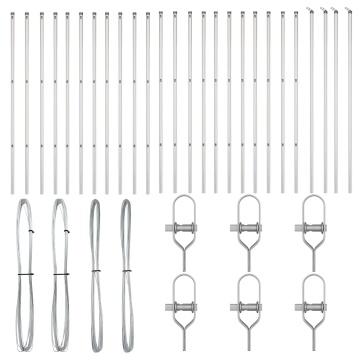 Stâlpi de gard 26 buc Ø32 mm 170 cm Oțel galvanizat - Img 2