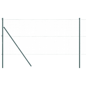 Stâlpi de gard, 26 buc., verde, Ø32 mm, 150 cm, oțel zincat - Img 4