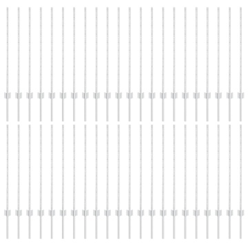 Stâlpi de Împrejmuire 88 pcs U-Channel Argintiu 140 cm Oțel - Img 2