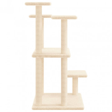 Stâlpi de zgâriat pentru pisici cu platforme, crem, 98,5 cm - Img 8