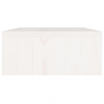 Stand pentru monitor, alb, 60x24x10,5 cm, lemn masiv de pin - Img 5