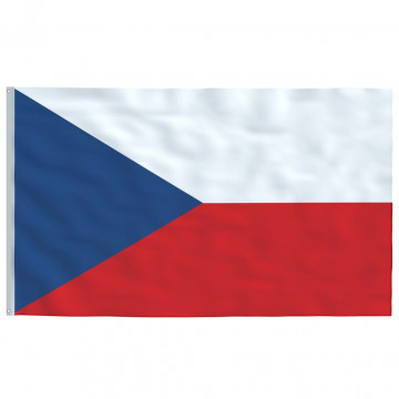Steag Cehia și stâlp din aluminiu, 5,55 m - Img 4