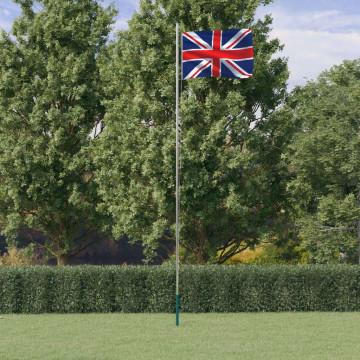 Steag Marii Britanii și stâlp din aluminiu, 6,23 m - Img 1
