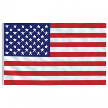 Steag SUA și stâlp din aluminiu, 6,23 m - Img 4
