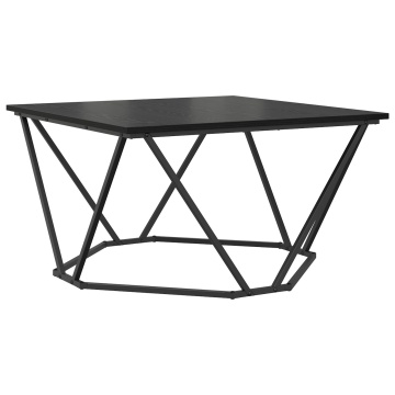Stejar negru Metal Medie Elegant Masă de cafea - Img 2