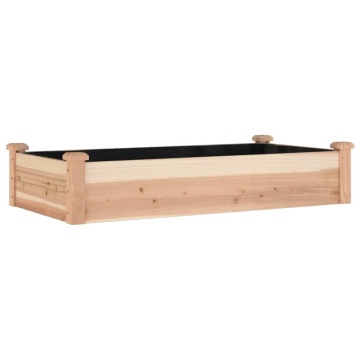 Strat de grădină înălțat cu căptușeală, 120x60x25 cm, lemn brad - Img 2