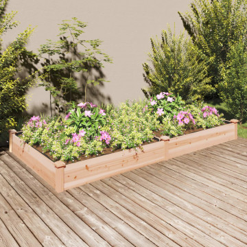 Strat de grădină înălțat cu căptușeală, 240x120x25 cm lemn brad - Img 1