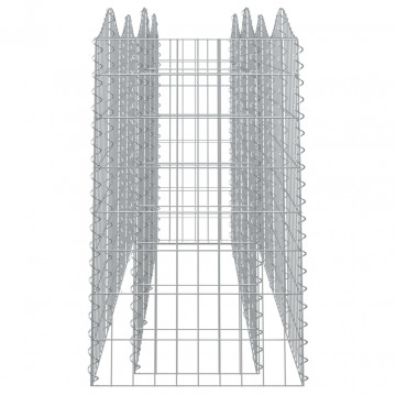 Strat înălțat cu gabion arcuit, 200x50x100 cm, fier galvanizat - Img 4