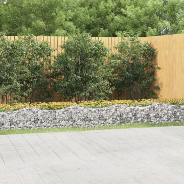 Strat înălțat cu gabion arcuit, 600x50x50 cm, fier galvanizat - Img 1