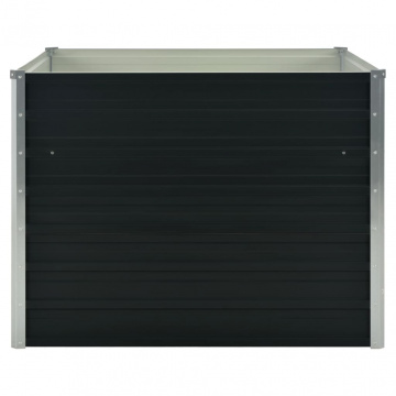 Strat înălțat de grădină antracit 100x100x77 cm oțel galvanizat - Img 3