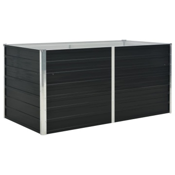Strat înălțat de grădină antracit 160x80x77 cm oțel galvanizat - Img 2