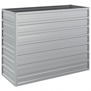 Strat înălțat de grădină argintiu 100x40x77 cm oțel galvanizat - Img 2