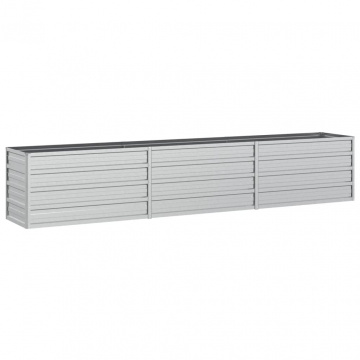 Strat înălțat de grădină argintiu 240x40x45 cm oțel galvanizat - Img 2